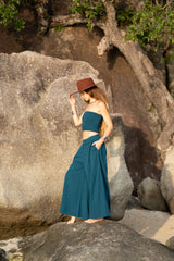 Wide Leg Palazzo Trousers | Plain Boho Festival Trousers | Women's Hippie Pants