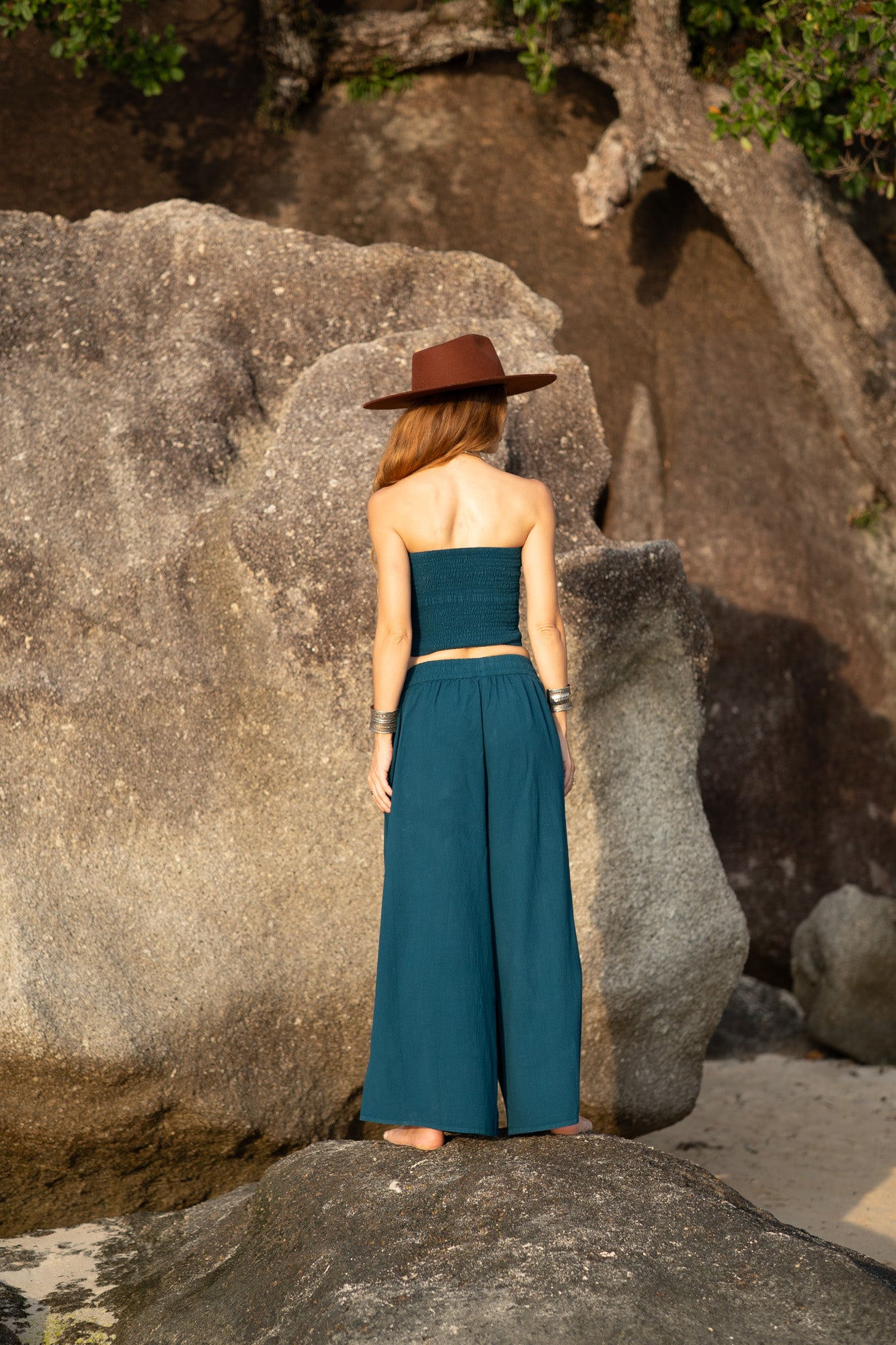 Wide Leg Palazzo Trousers | Plain Boho Festival Trousers | Various Colours