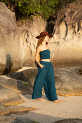 Wide Leg Palazzo Trousers | Plain Boho Festival Trousers | Various Colours