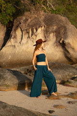 Wide Leg Palazzo Trousers | Plain Boho Festival Trousers | Various Colours