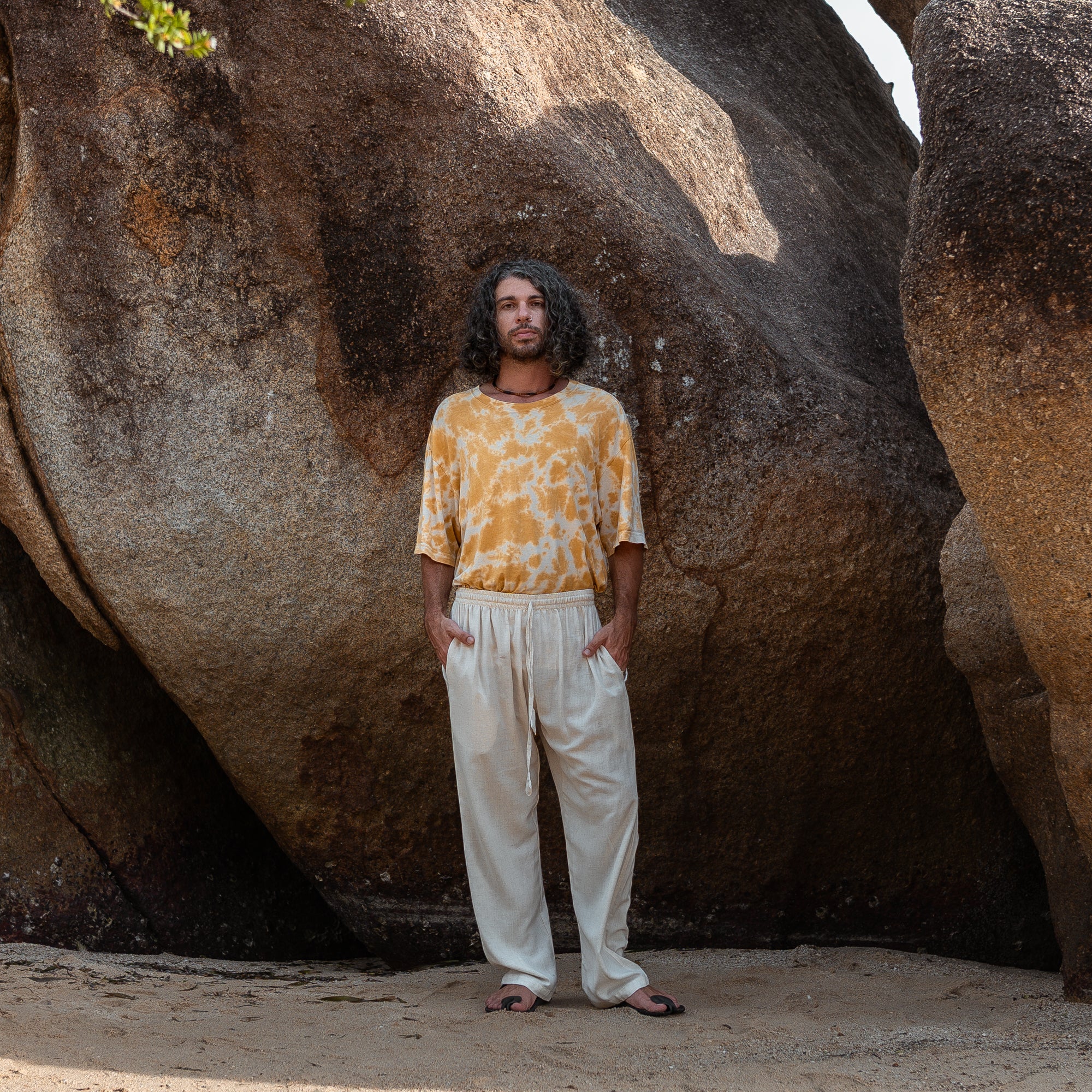 Hemp & Cotton Baggy Summer Trousers - Various Colours