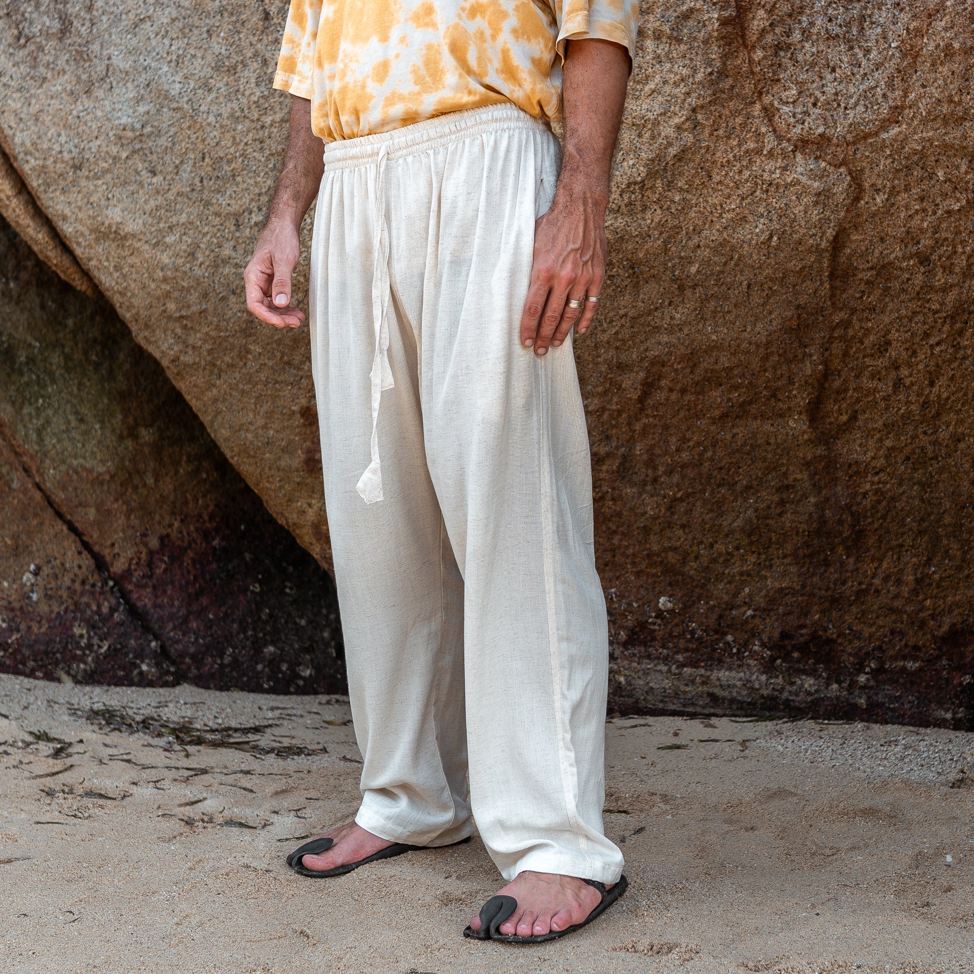 Hemp & Cotton Baggy Summer Trousers - Various Colours