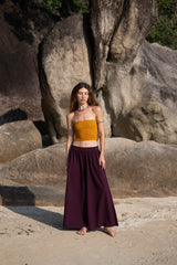 Wide Leg Palazzo Trousers | Plain Boho Festival Trousers | Various Colours