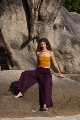 Wide Leg Palazzo Trousers | Plain Boho Festival Trousers | Various Colours