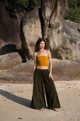 Wide Leg Palazzo Trousers | Plain Boho Festival Trousers | Various Colours