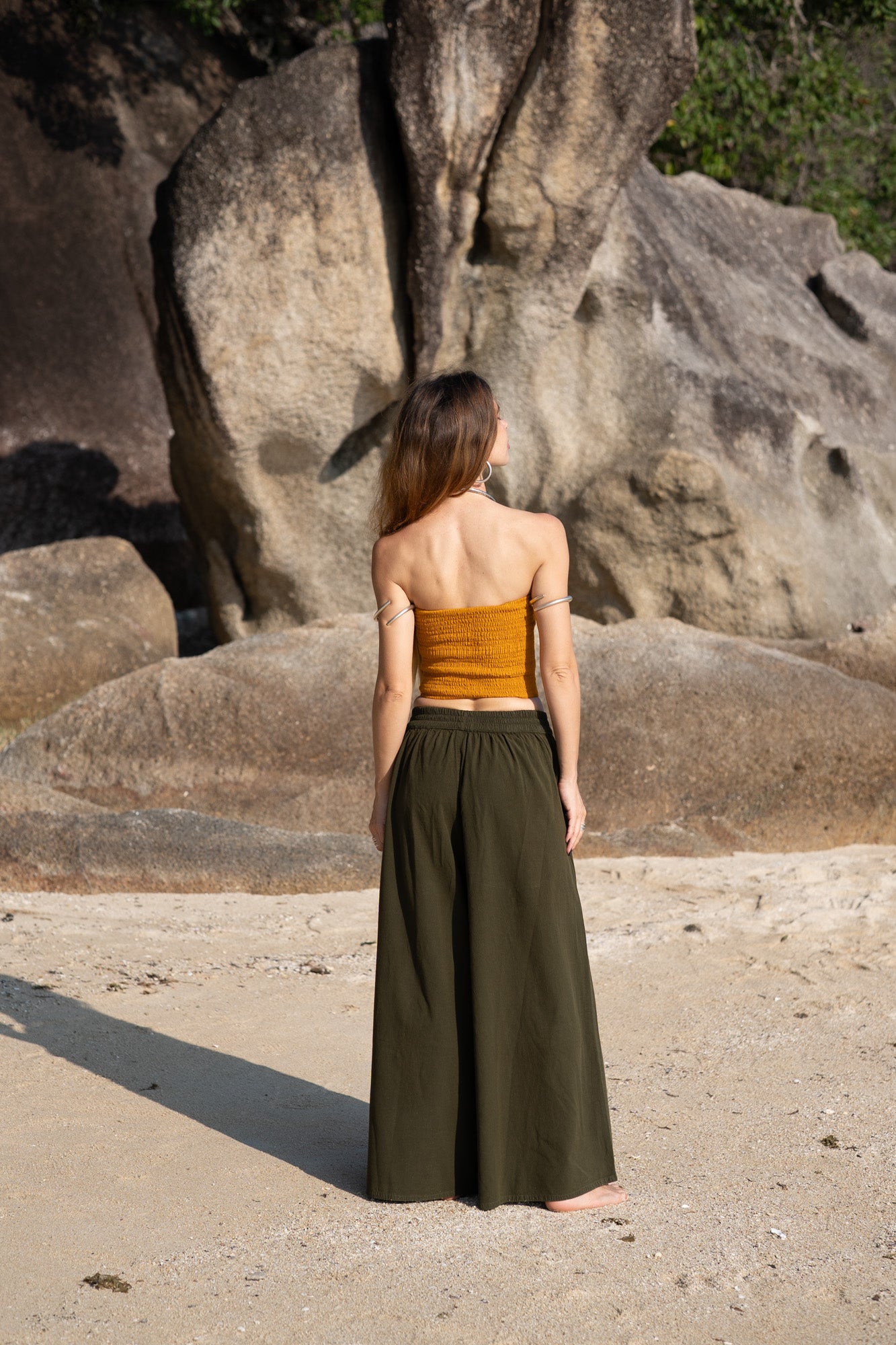 Wide Leg Palazzo Trousers | Plain Boho Festival Trousers | Various Colours