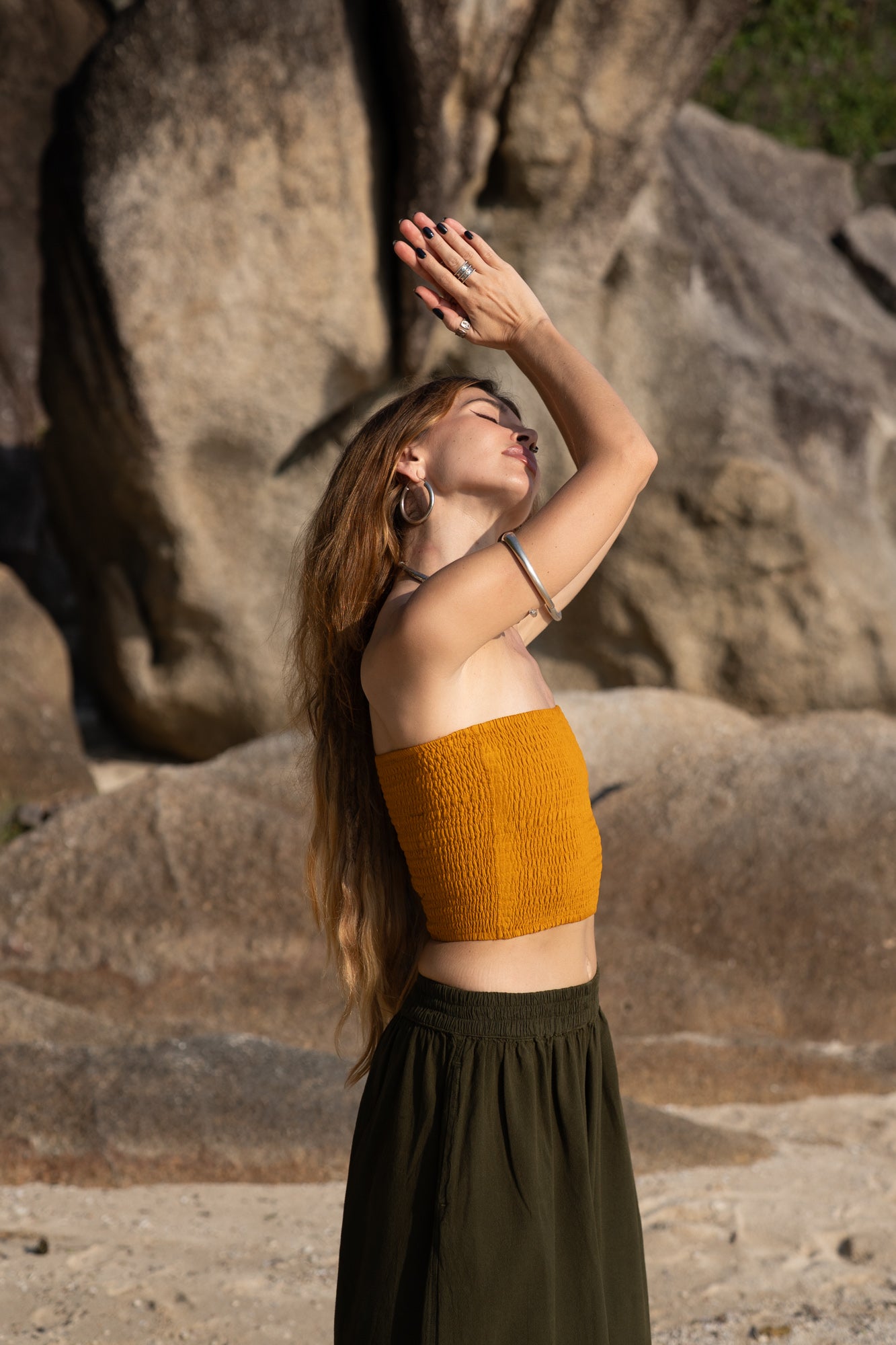 Crinkle Cotton Stretchy Tube Top - Various Colours