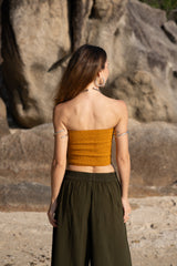 Crinkle Cotton Stretchy Tube Top - Various Colours
