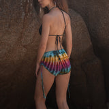 Rainbow Tie Dye Hot Pants | Boho Festival Summer Shorts