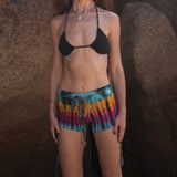 Rainbow Tie Dye Hot Pants | Boho Festival Summer Shorts