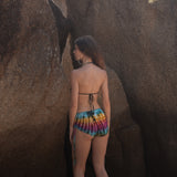 Rainbow Tie Dye Hot Pants | Boho Festival Summer Shorts
