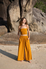 Wide Leg Palazzo Trousers | Plain Boho Festival Trousers | Various Colours