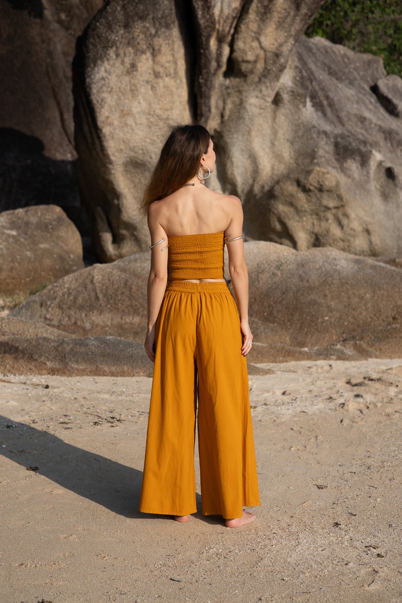 Wide Leg Palazzo Trousers | Plain Boho Festival Trousers | Various Colours