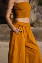 Wide Leg Palazzo Trousers | Plain Boho Festival Trousers | Women's Hippie Pants
