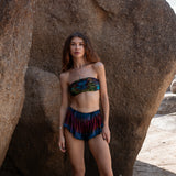 Blue Tie Dye Boho Shorts | Festival Summer Wear