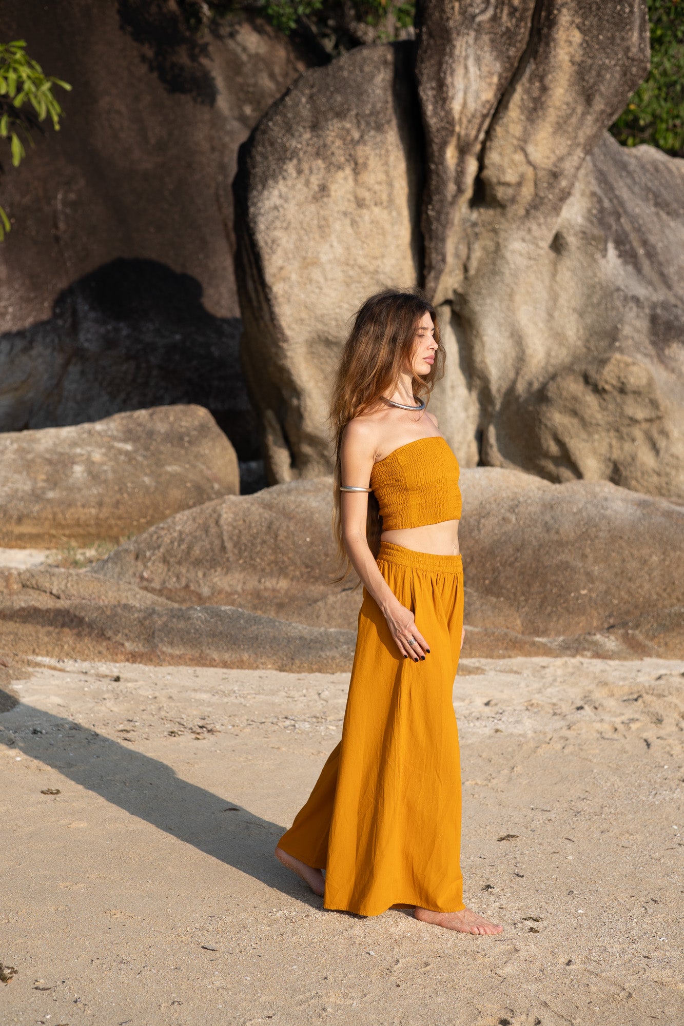 Wide Leg Palazzo Trousers | Plain Boho Festival Trousers | Various Colours