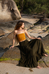 Tiered Cotton Boho Maxi Skirt | Various Colours