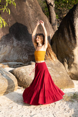 Tiered Cotton Boho Maxi Skirt | Various Colours