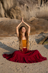 Tiered Cotton Boho Maxi Skirt | Various Colours