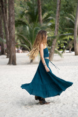 Tiered Cotton Boho Maxi Skirt | Various Colours