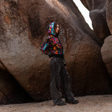 Patchwork Tie Dye Hoodie | 100% Cotton Boho Festival Jacket