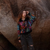 Patchwork Tie Dye Hoodie | 100% Cotton Boho Festival Jacket