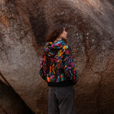 Patchwork Tie Dye Hoodie | 100% Cotton Boho Festival Jacket