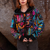 Patchwork Tie Dye Hoodie | 100% Cotton Boho Festival Jacket
