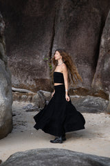 Tiered Cotton Boho Maxi Skirt | Various Colours
