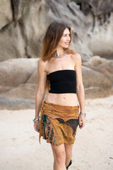 Crinkle Cotton Stretchy Tube Top - Various Colours