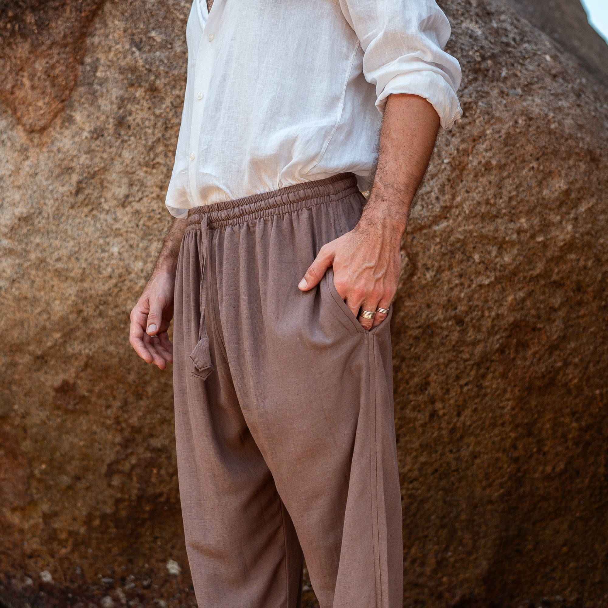 Hemp & Cotton Baggy Summer Trousers - Various Colours