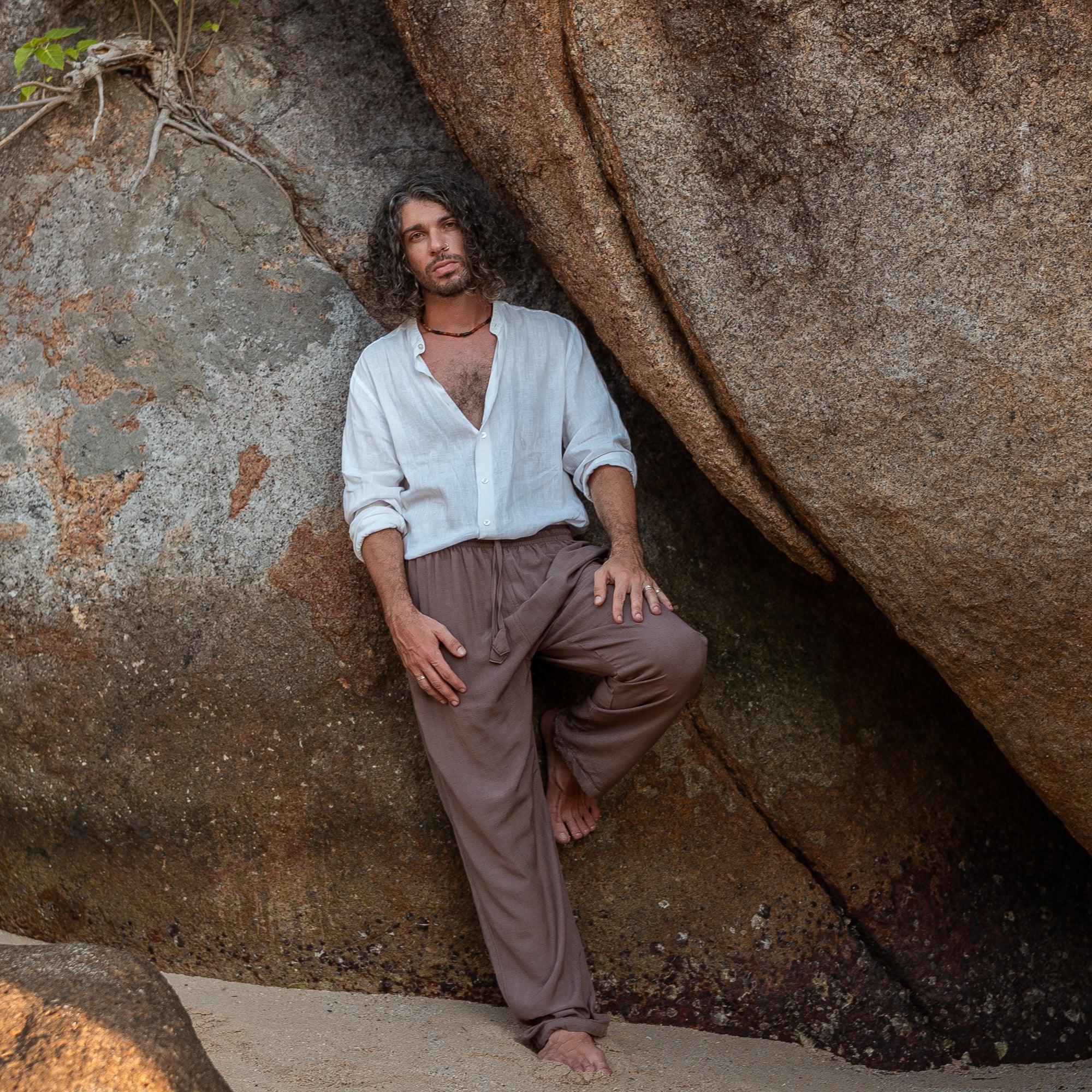 Hemp & Cotton Baggy Summer Trousers - Various Colours