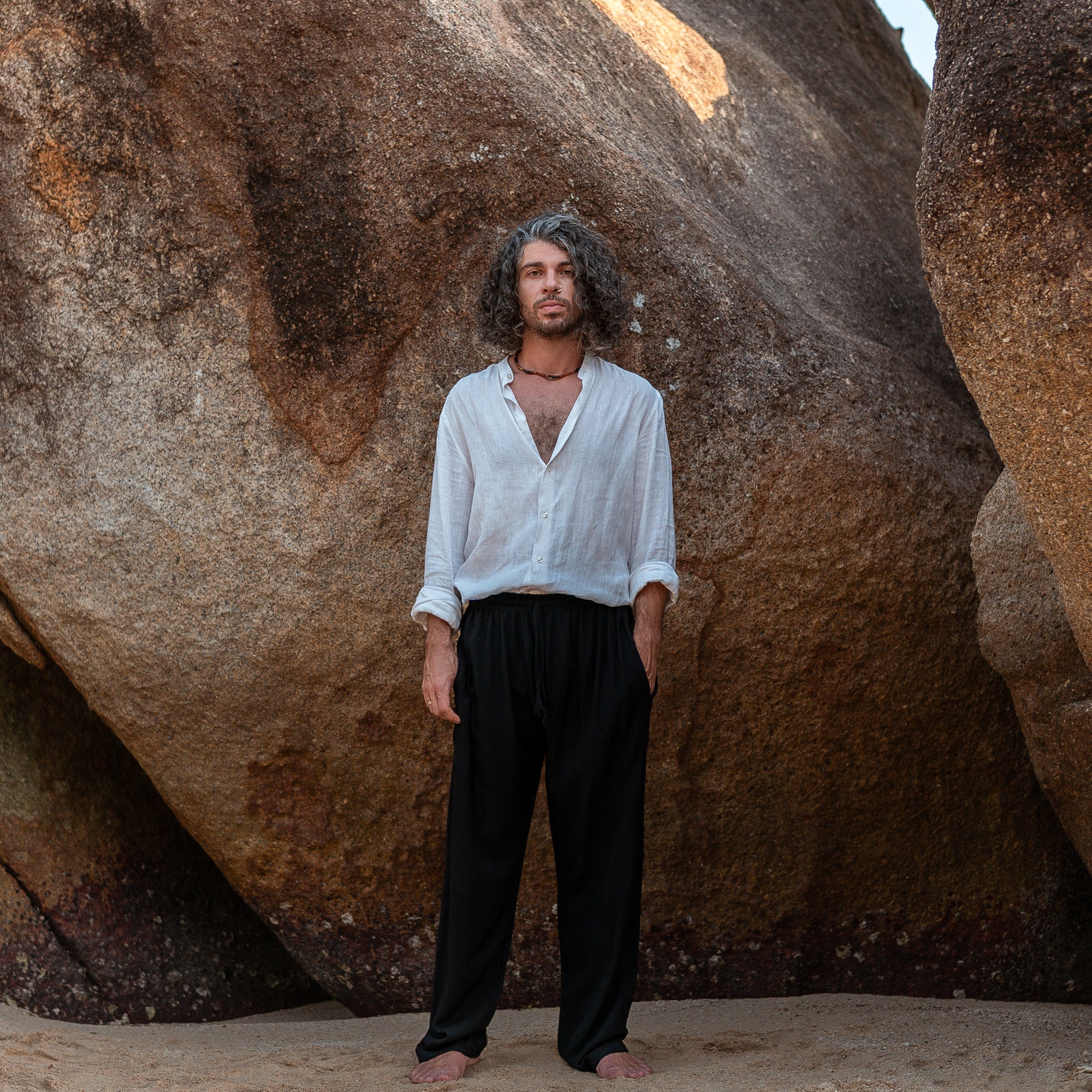 Hemp & Cotton Baggy Summer Trousers - Various Colours