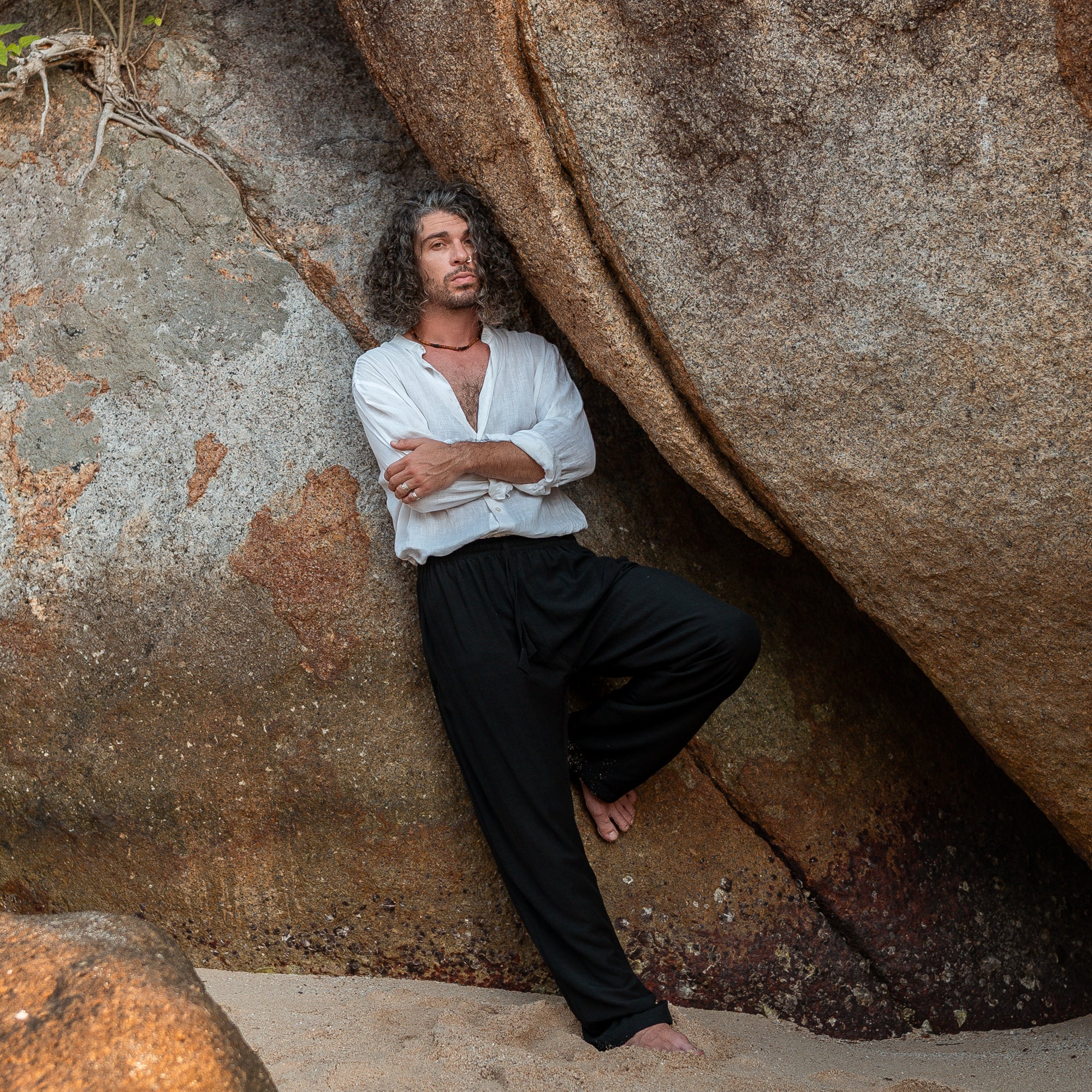 Hemp & Cotton Baggy Summer Trousers - Various Colours