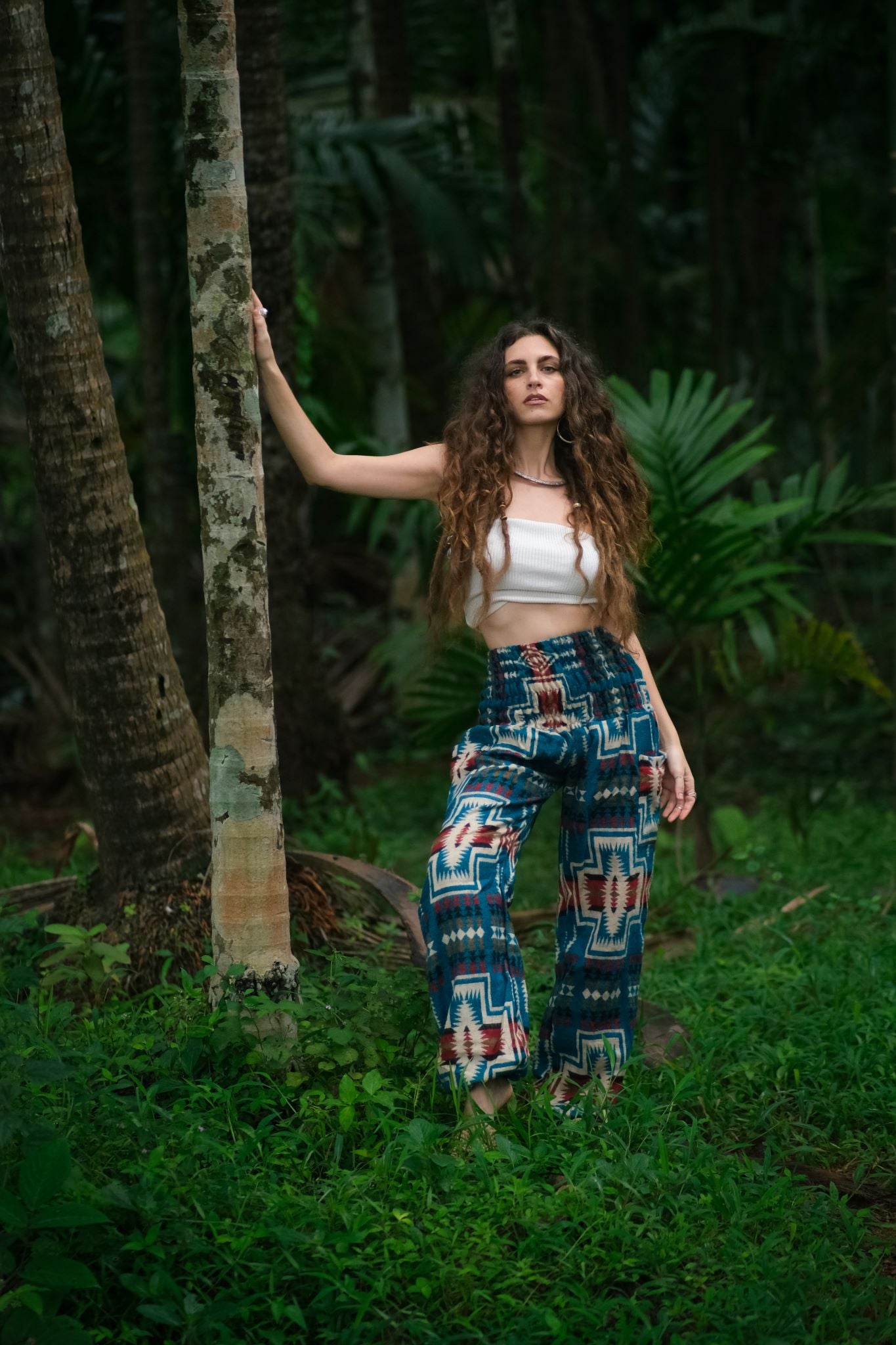Warm Blanket Trousers - Aztec - Turquoise