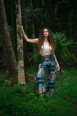 Warm Blanket Trousers - Aztec - Turquoise