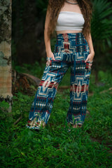 Warm Blanket Trousers - Aztec - Turquoise