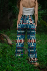 Warm Blanket Trousers - Aztec - Turquoise