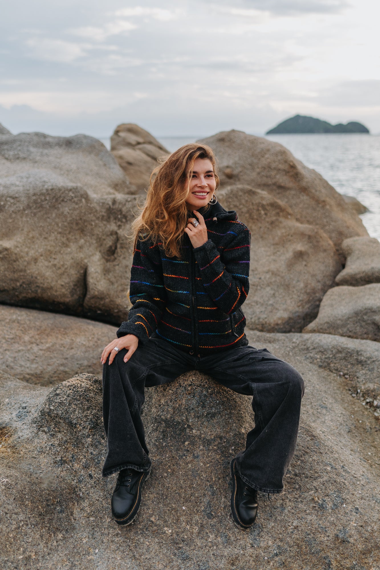 Wool Jacket - Pinstripe Rainbow