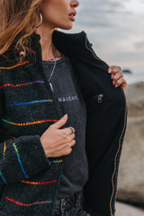 Wool Jacket - Pinstripe Rainbow