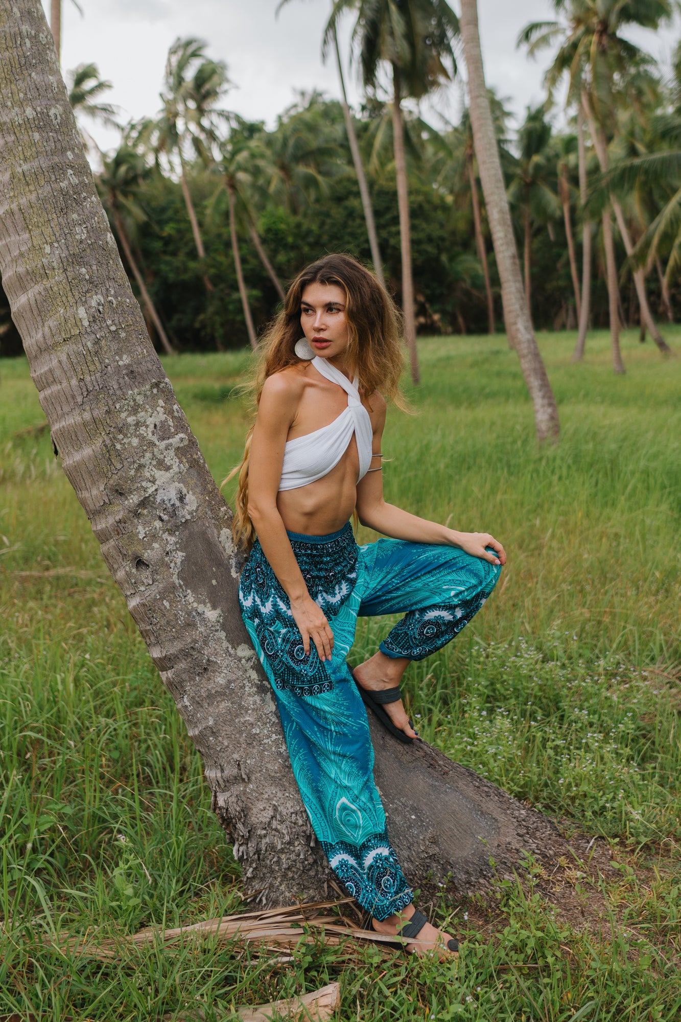 Peacock Feather Bra Top