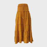 Tiered Cotton Boho Maxi Skirt | Various Colours