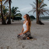 High Crotch Harem Pants - Elephant Print - Black