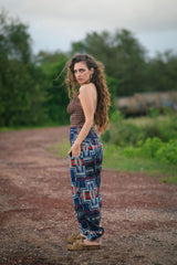 Warm Blanket Trousers - Aztec - Blue