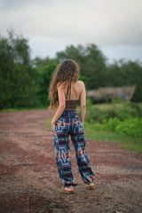 Warm Blanket Trousers - Aztec - Blue