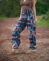 Warm Blanket Trousers - Aztec - Blue