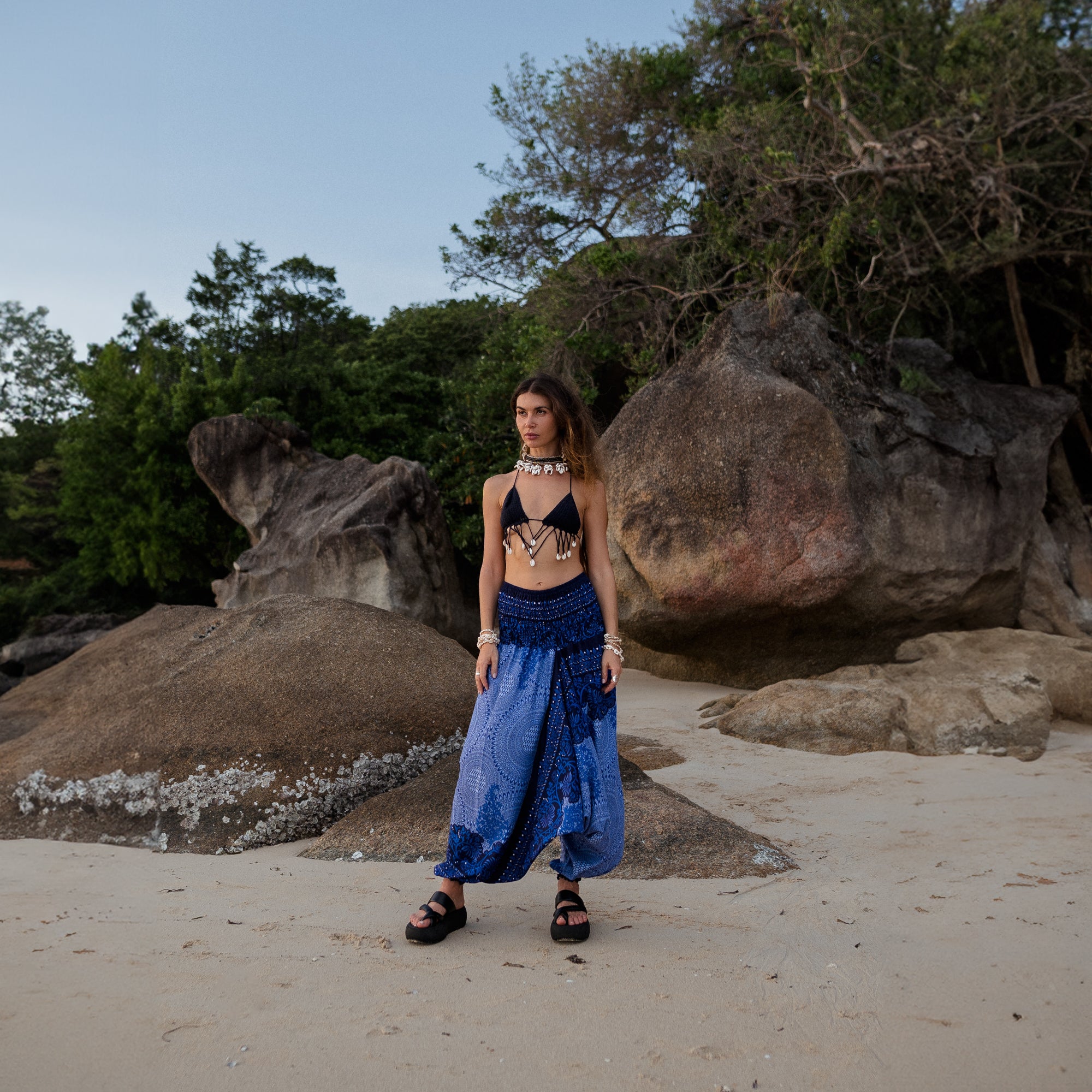 Harem Pants - Cute Mandala - Blue