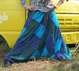 Harem Pants - Patchwork - Blue