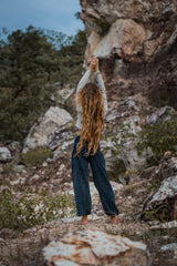 Cotton Stonewashed High Cut Harem Pants - Various Colours
