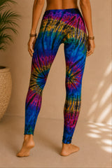 Tie Dye Leggings - Blue, Pink & Orange